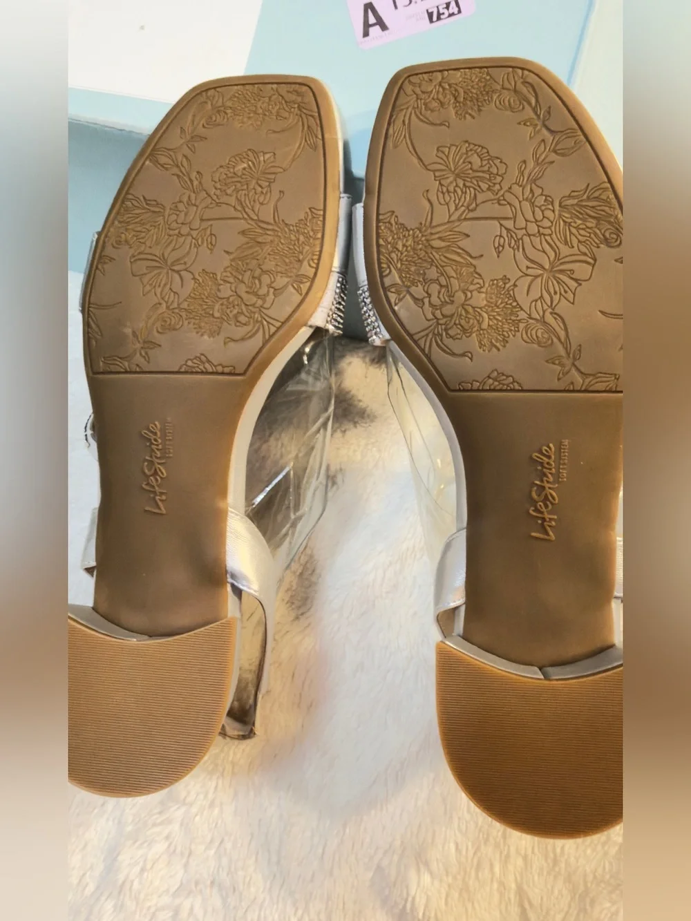 Lifestride women’s Joy formal sandal in silver rhinestones Slingback size 8 new!